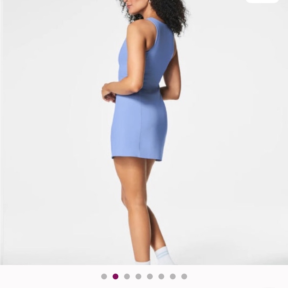NWT SPANX Cornflower Blue Zip Front Racerback Dress Size 2X - Picture 3 of 12